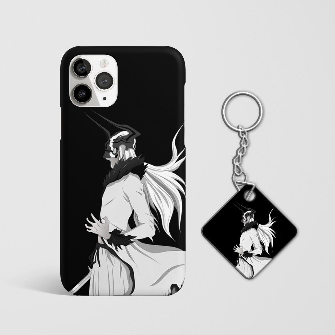 Close-up of Vasto Lorde’s intense expression on phone case with Keychain.