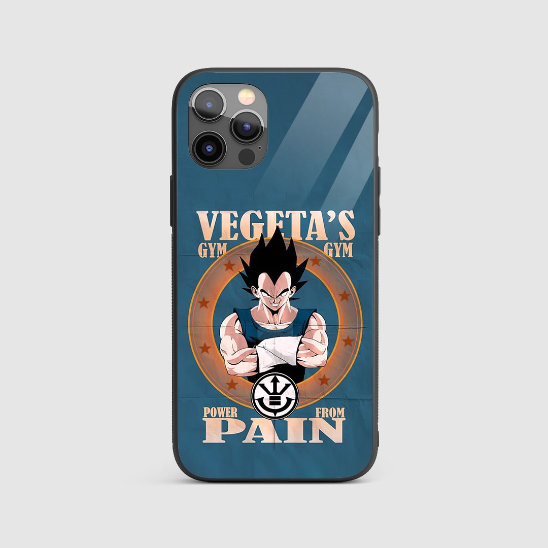 Vegeta Gym Club Silicone Armored Phone Case with a creative gym logo design.