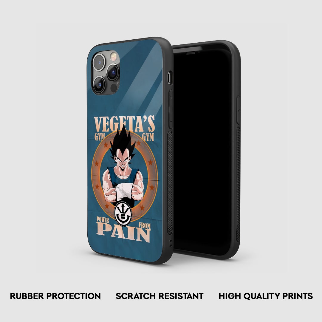 Side view of the Vegeta Gym Club Armored Phone Case, showcasing its thick, protective silicone.