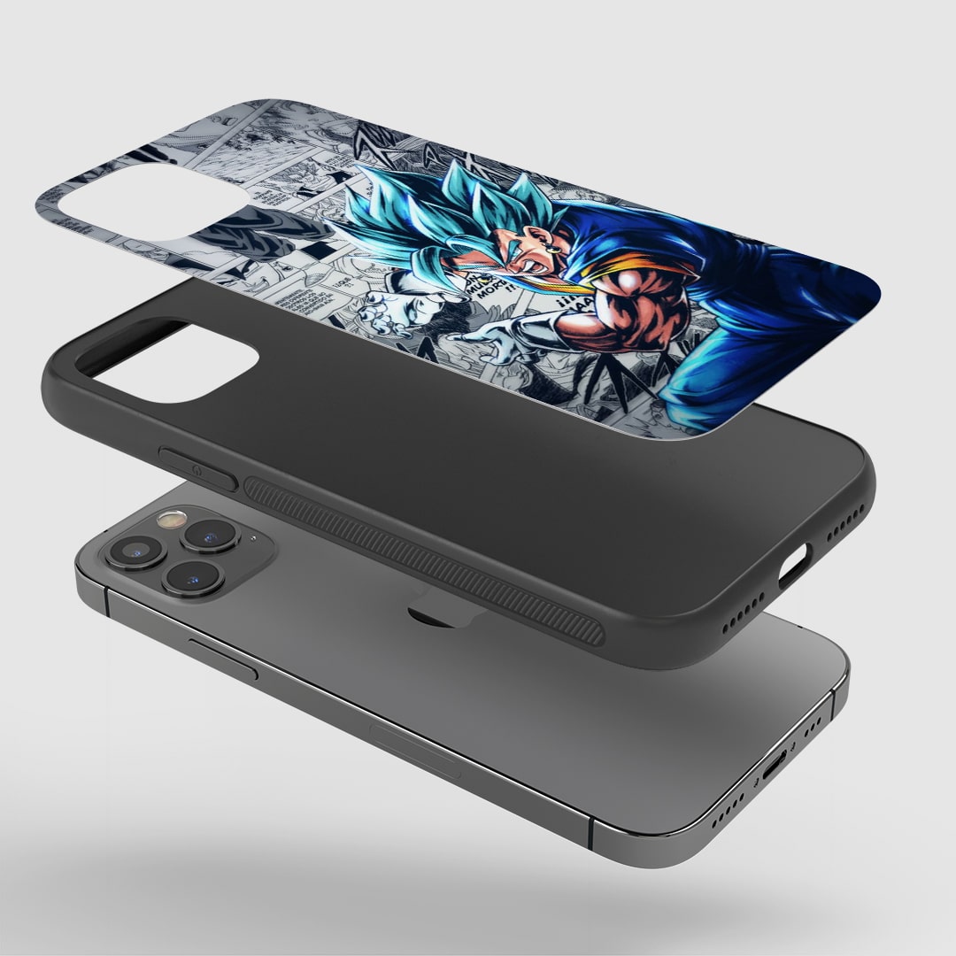 Vegeta Manga Phone Case installed on a smartphone, ensuring easy access to all ports and controls.