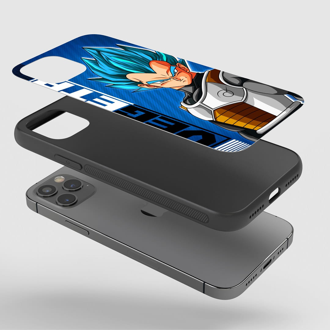 Vegeta Name Phone Case installed on a smartphone, providing easy access to all buttons and ports.