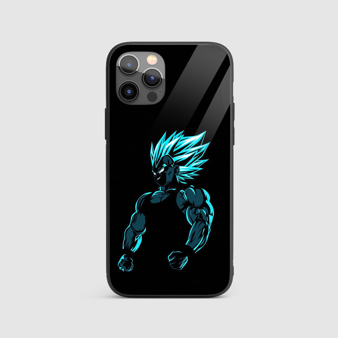 Vegeta Perfected Silicone Armored Phone Case showcasing Vegeta in his ultimate form.