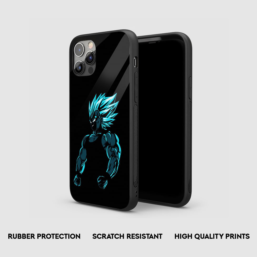Side view of the Vegeta Perfected Armored Phone Case, emphasizing its durable protective silicone.
