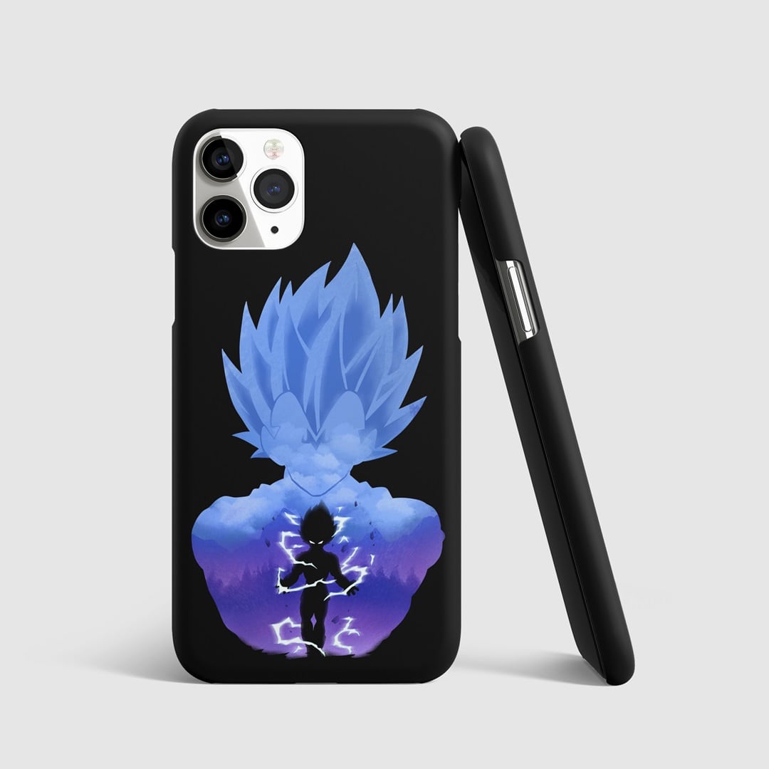 Vegeta in his Super Saiyan form on a powerful phone cover.