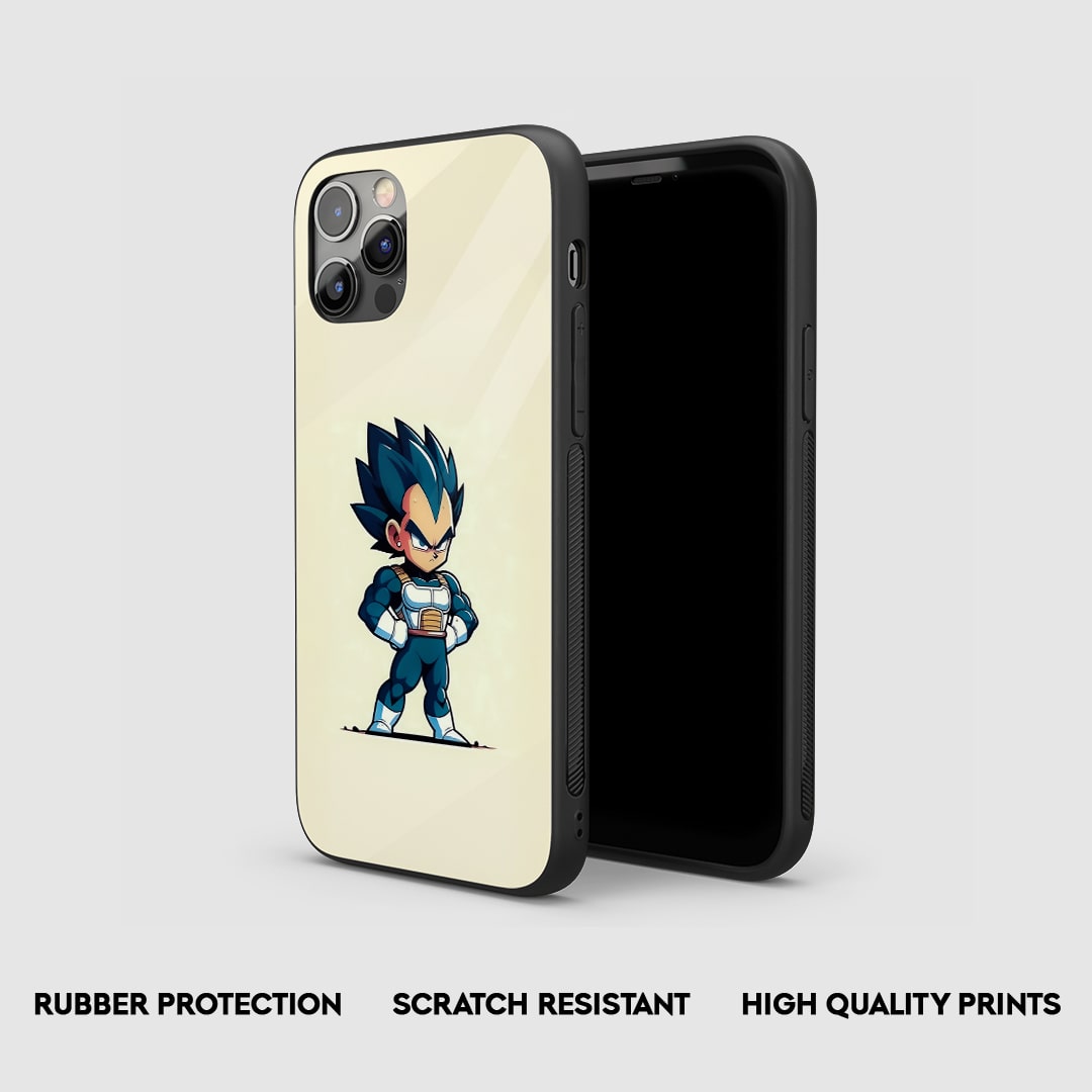 Side view of Vegeta Ghibli Silicone Case with snug fit and cutouts.