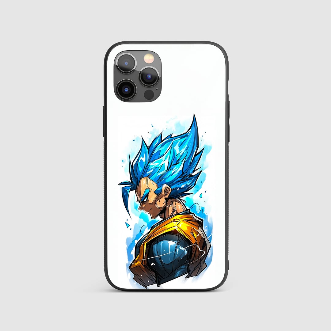 Vegeta Pastel Silicone Armored Phone Case front view with soft tones.