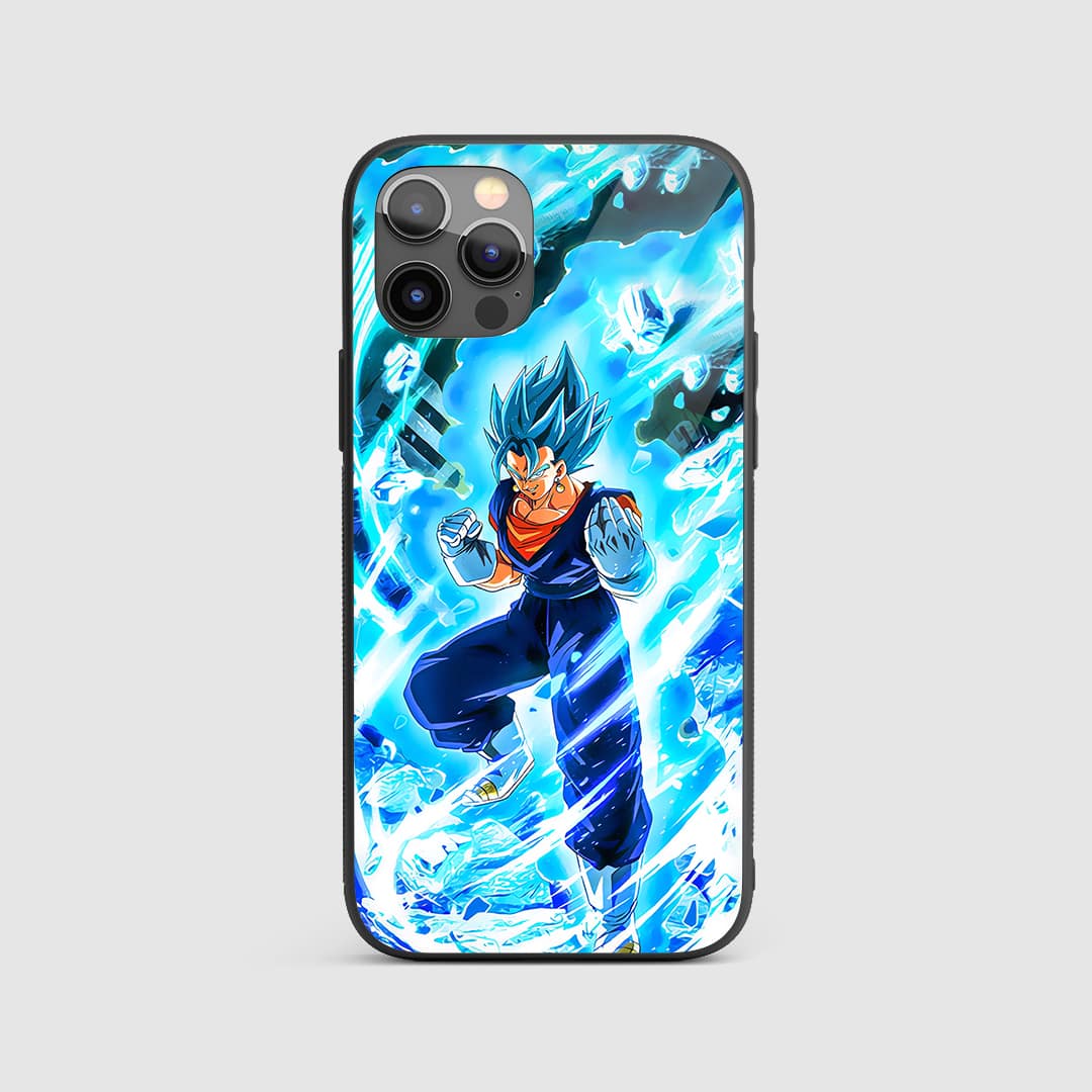 Vegito Silicone Armored Phone Case depicting Vegito in a powerful battle stance.