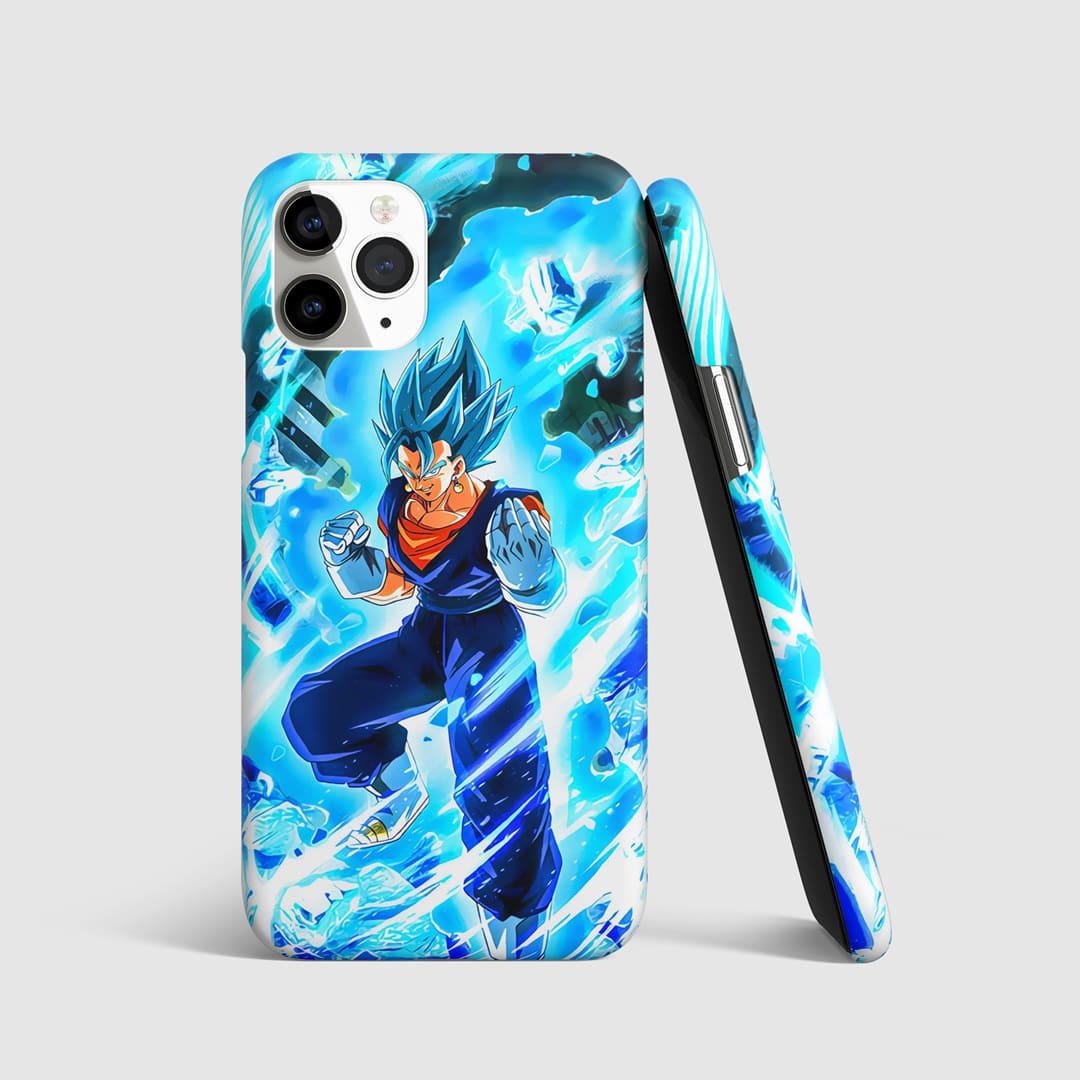 Vegito in a dynamic action pose on a phone cover.