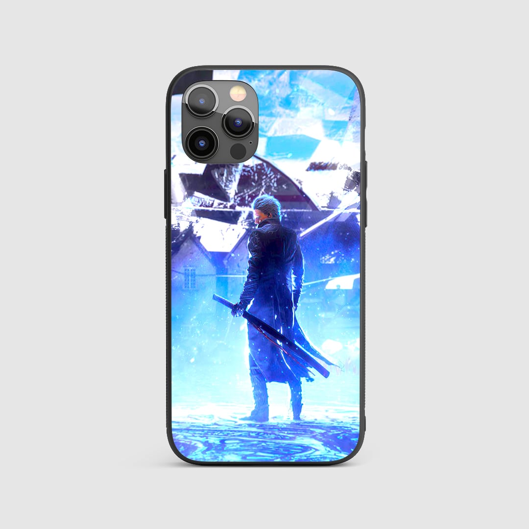Vergil Icy Mirror Silicone Armored Phone Case Devil May Cry