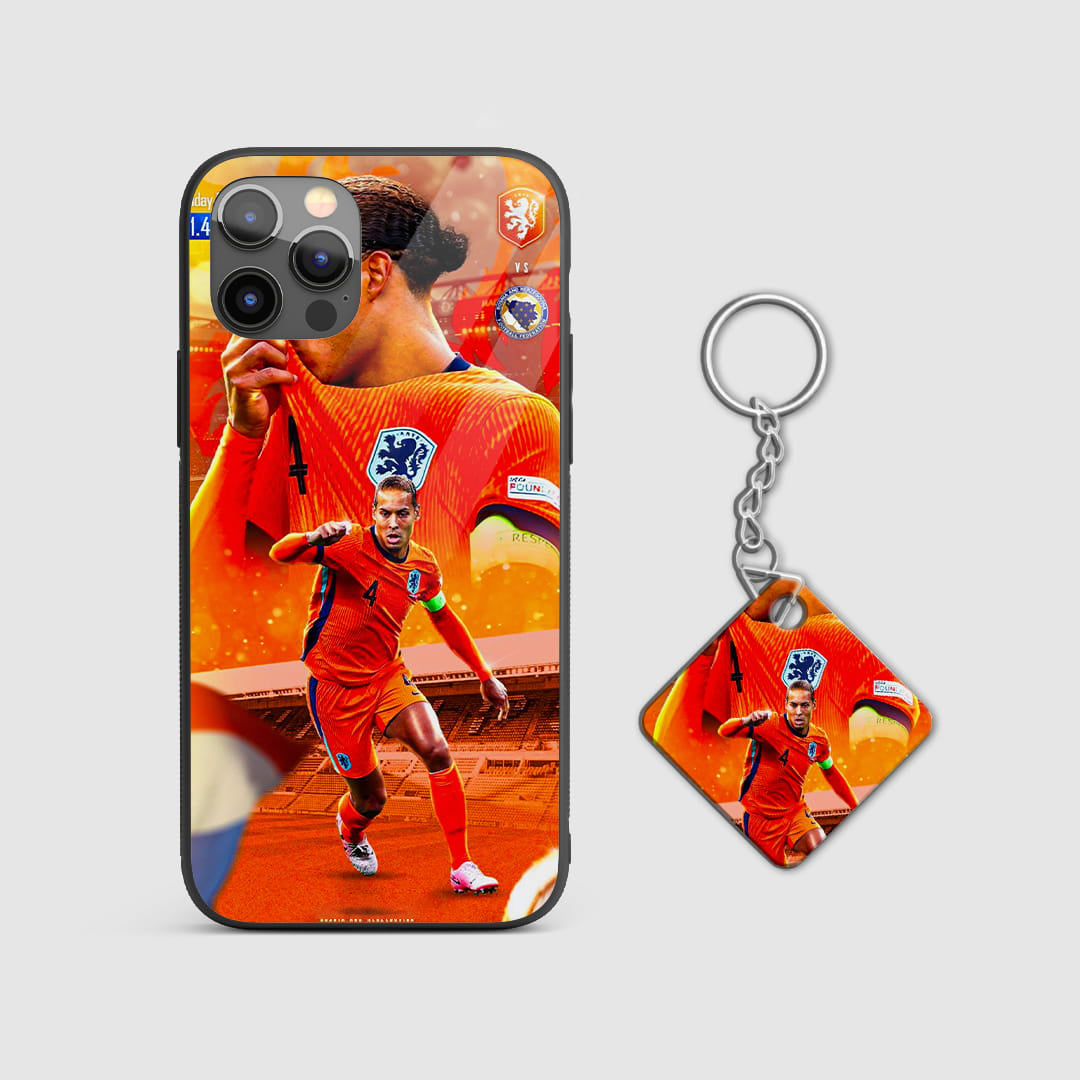 Netherlands football player protective mobile cover with Keychain