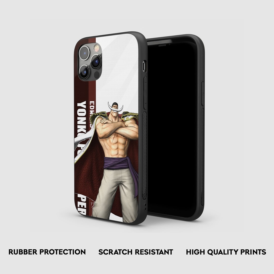 Side view of the Whitebeard Graphic Armored Phone Case, showcasing its thick, protective silicone.