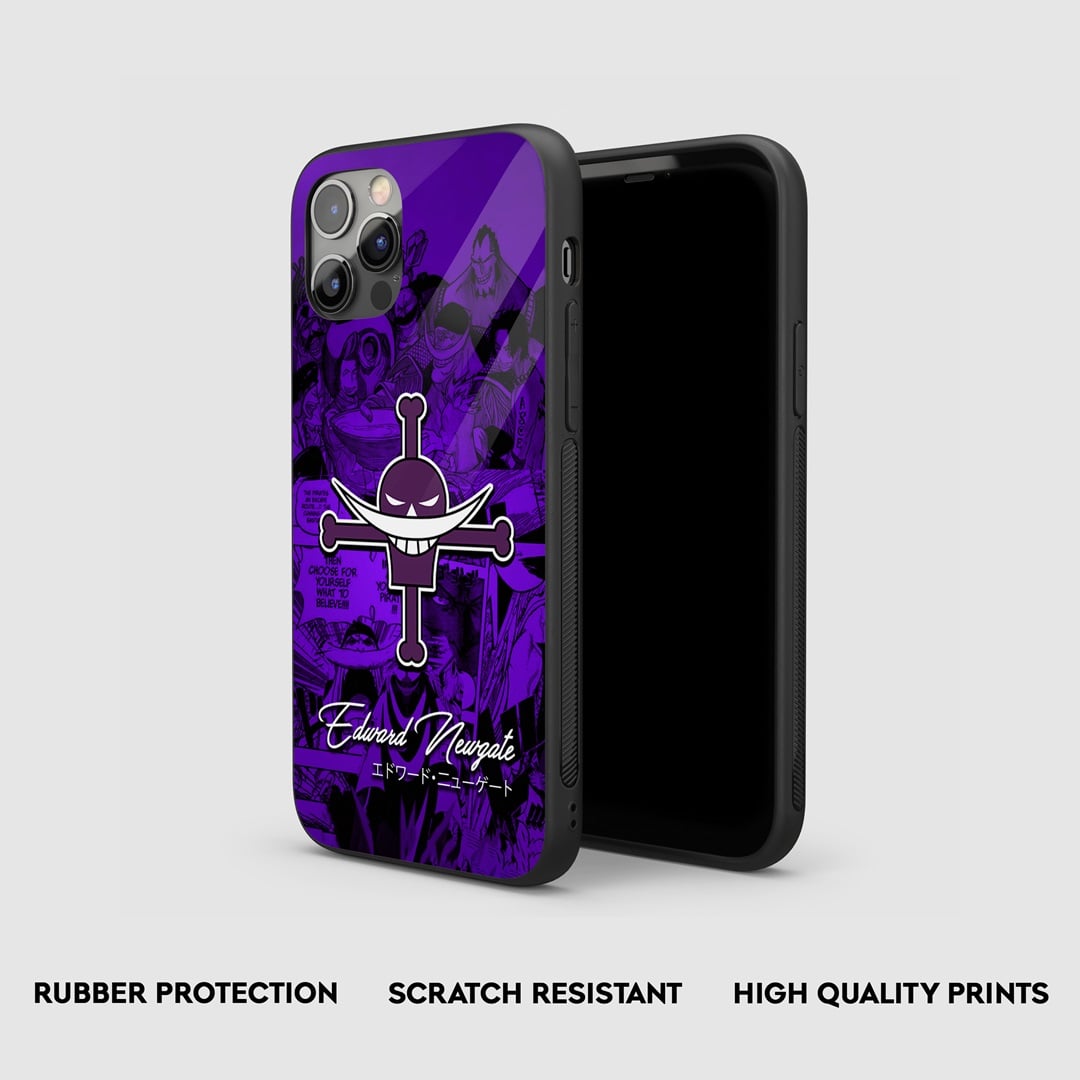 Side view of the Whitebeard Design Armored Phone Case, highlighting its thick, protective silicone.