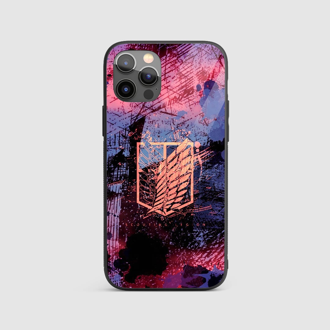 Wings Aesthetic Silicone Armored Phone Case featuring symbolic wings from Attack on Titan.