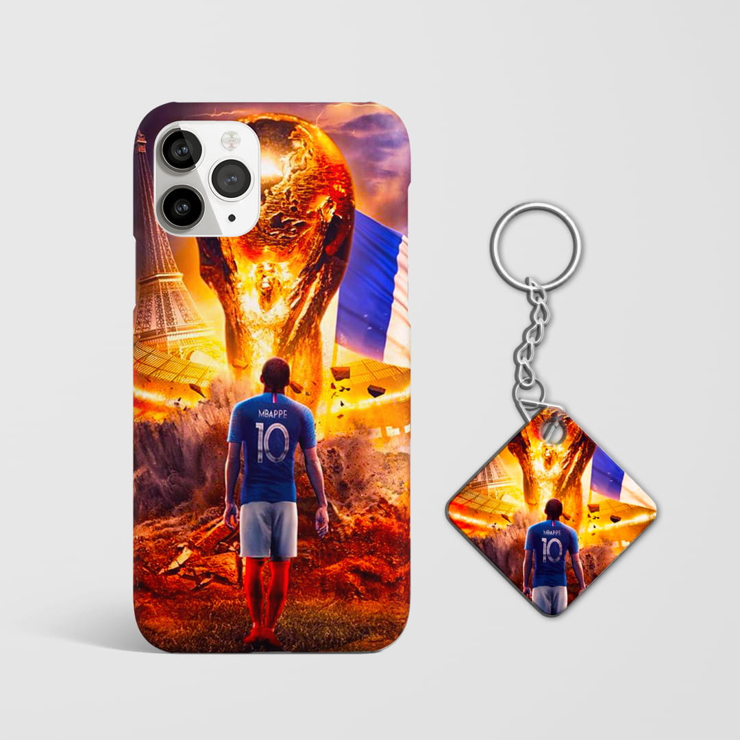 Paris World Cup inspired mobile phone cover with Keychain