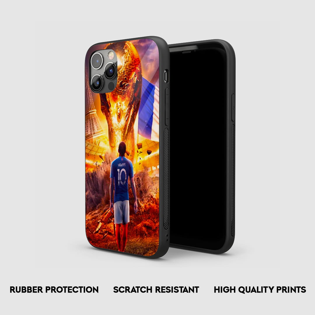 Football trophy themed silicone phone case
