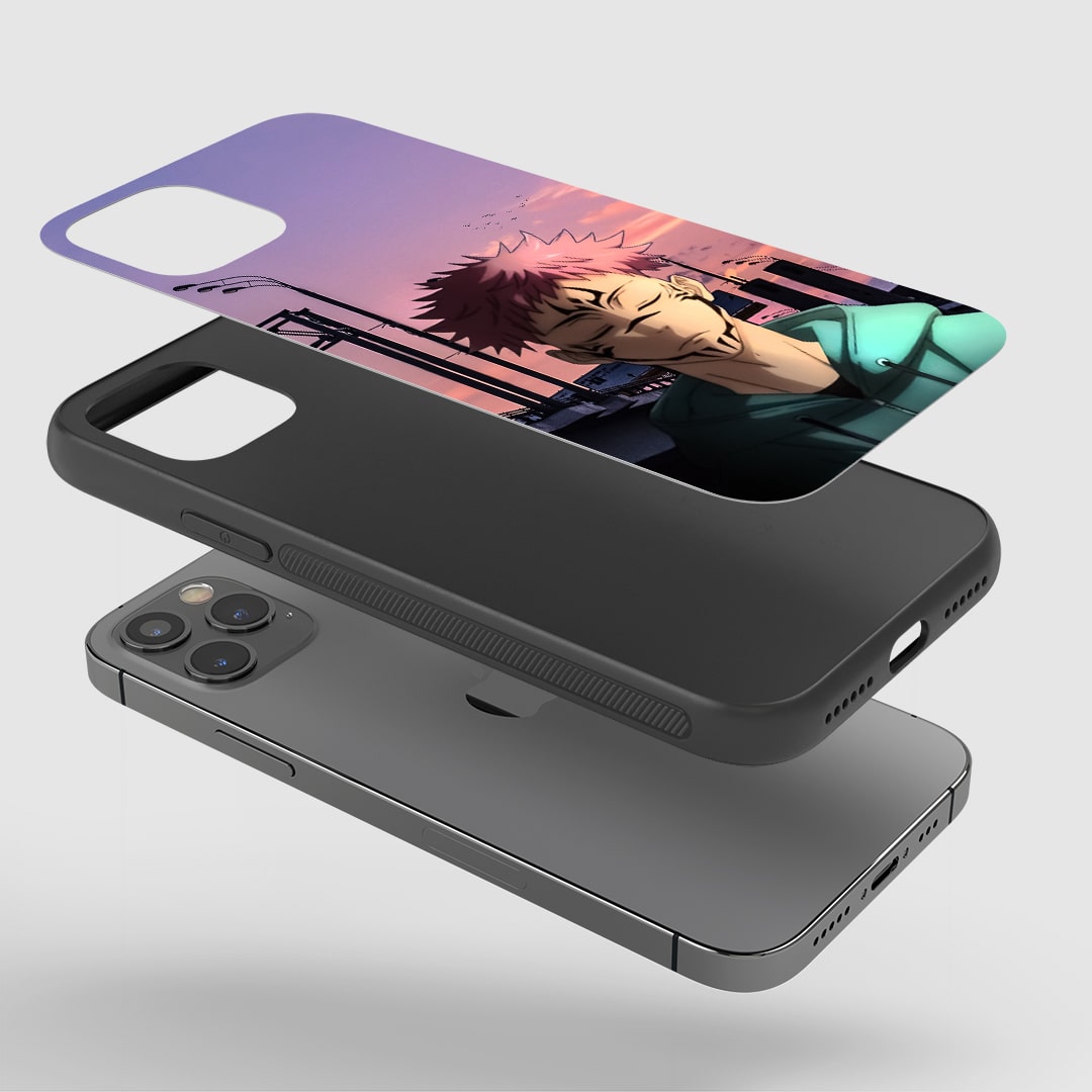 Yuji Aesthetic Phone Case installed on a smartphone, ensuring full functionality of all buttons and ports.