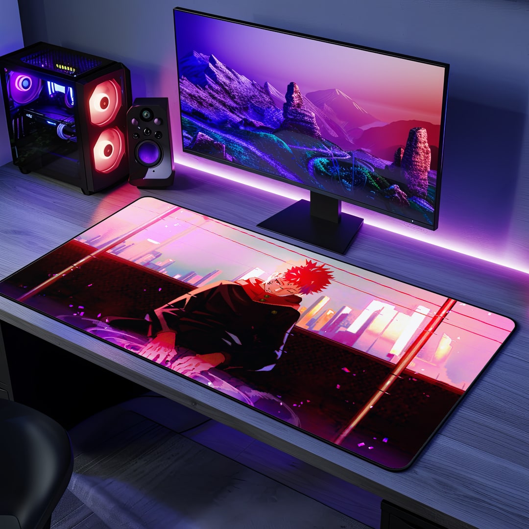 Yuji Itadori Desk Mat with bold anime artwork