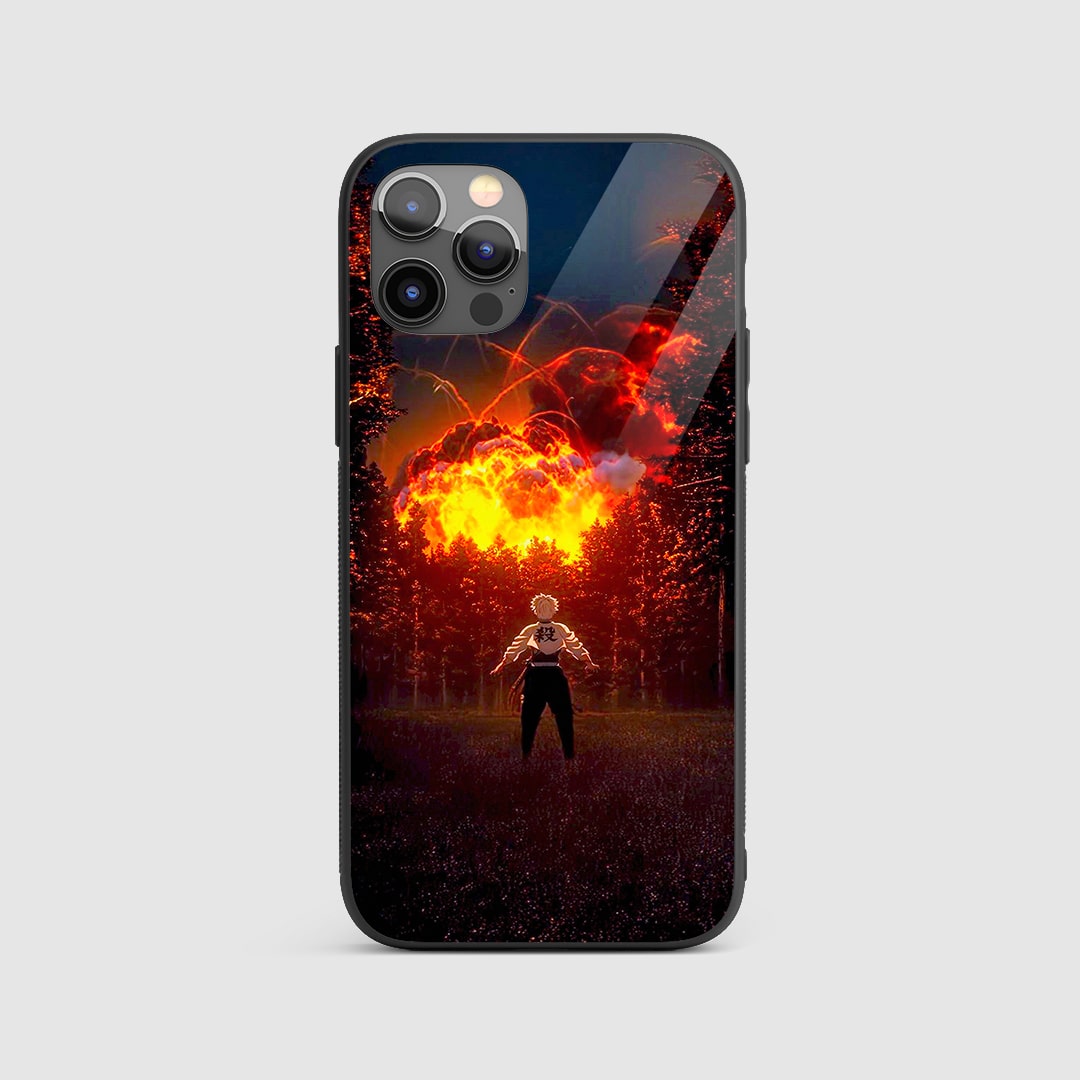 Zenitsu Blast Silicone Armored Phone Case front design