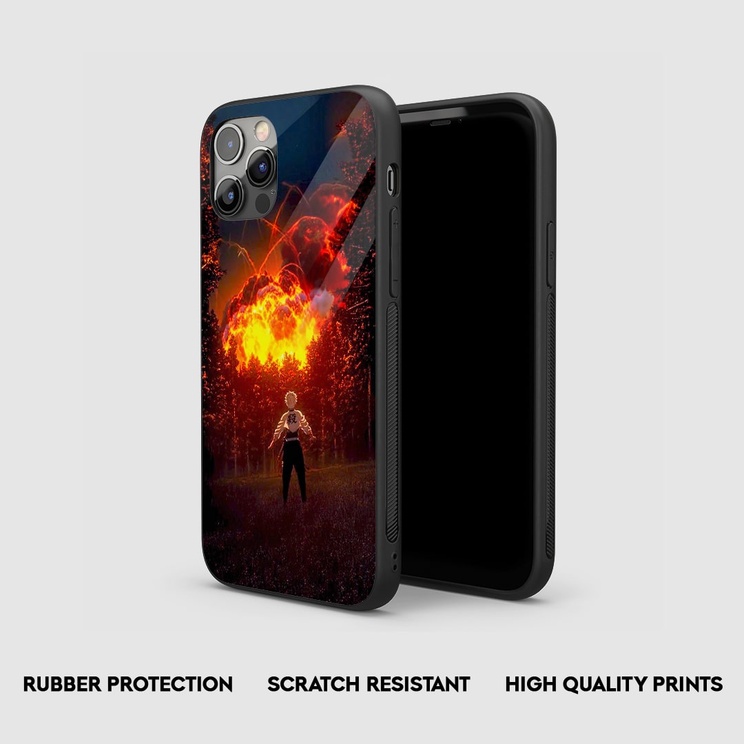 Side angle of Zenitsu Blast anime armored phone case