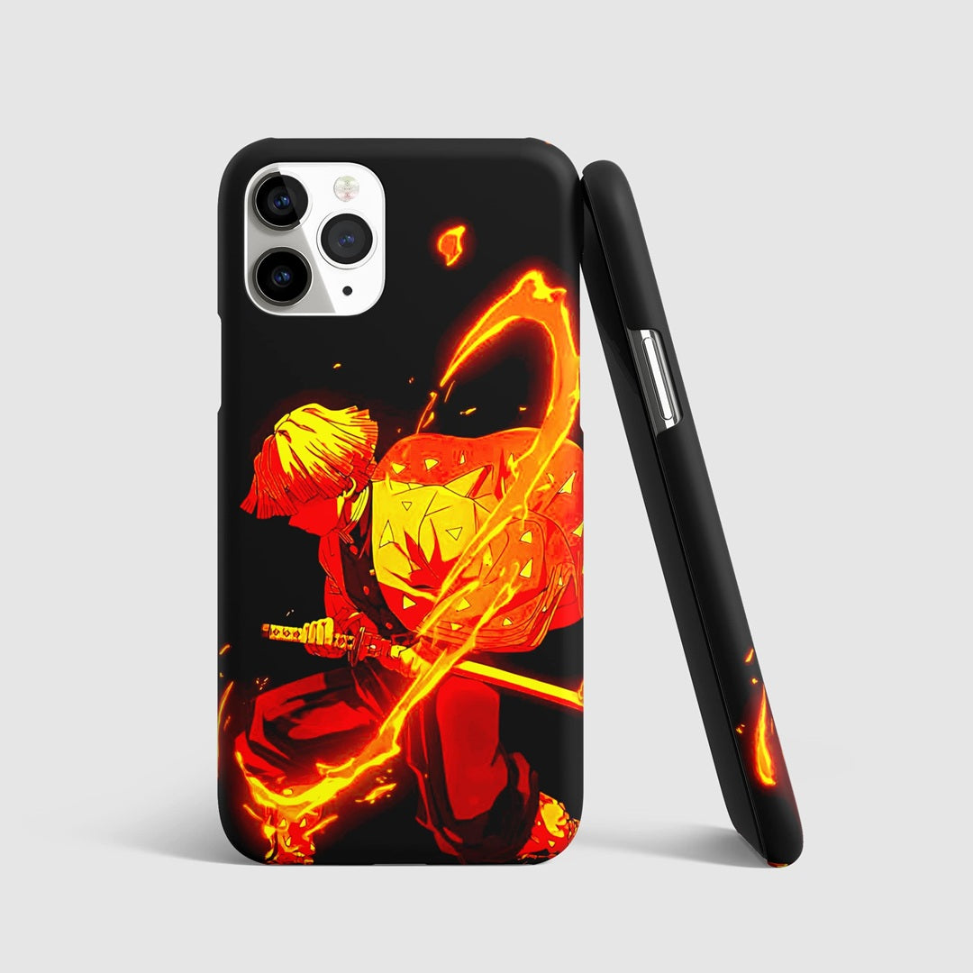 Zenitsu Bright Flame Phone Cover front artwork design