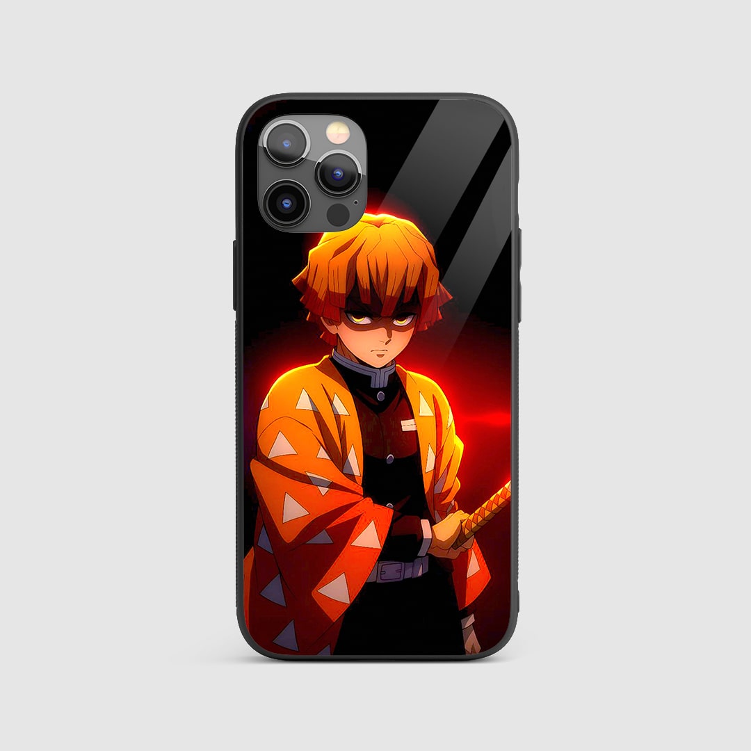 Zenitsu Glowing Silicone Armored Phone Case Demon Slayer