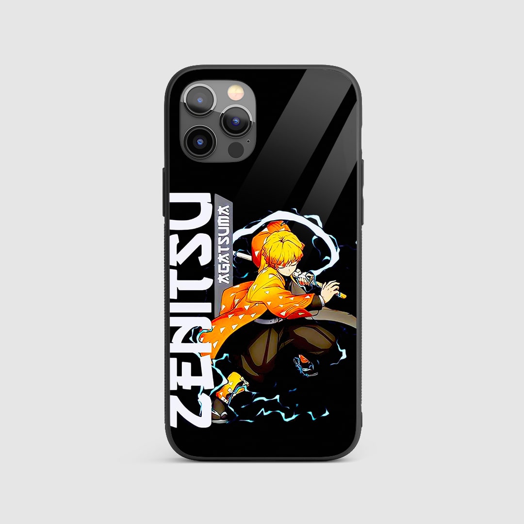 Zenitsu Name Silicone Armored Phone Case front design