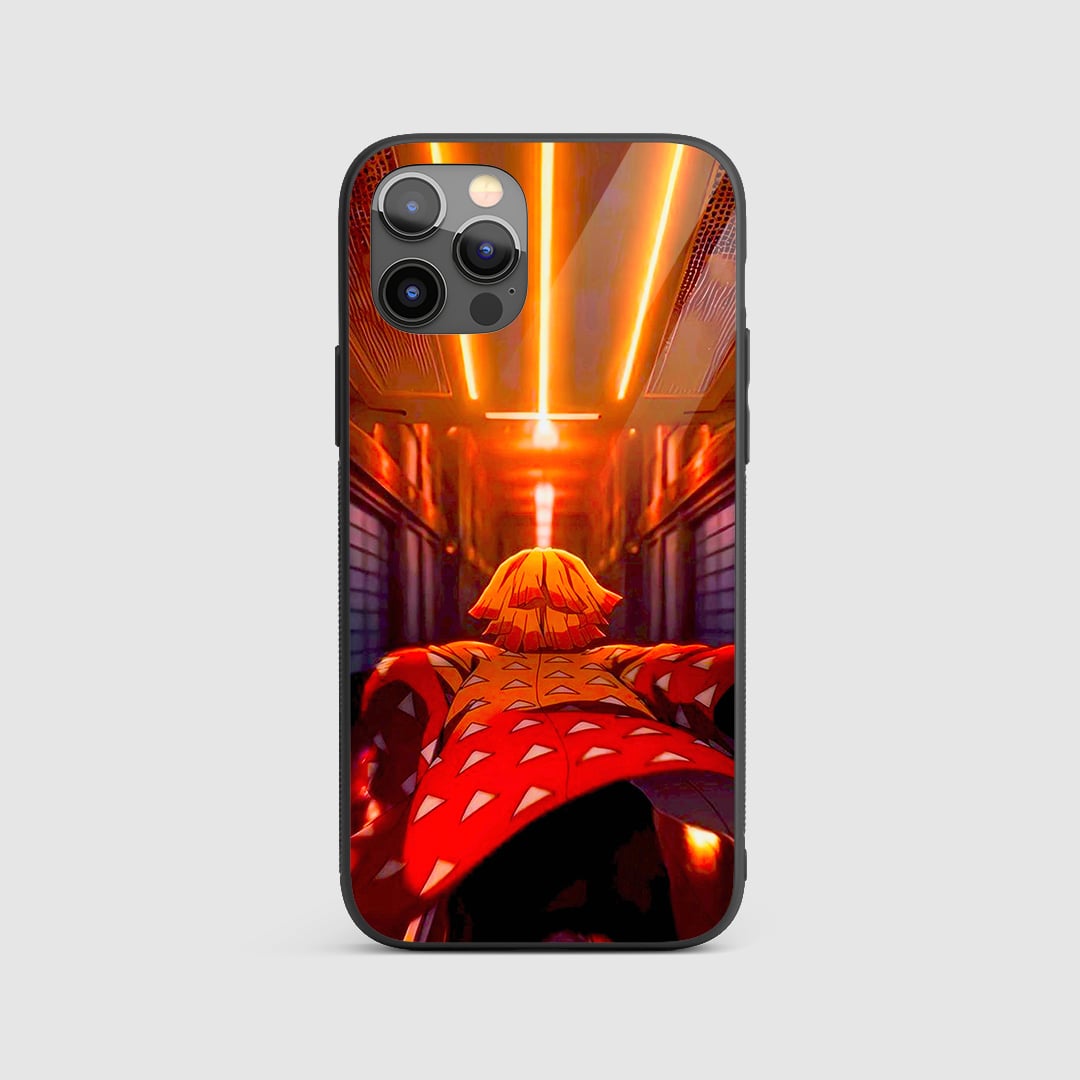 Zenitsu Running Silicone Armored Phone Case front design