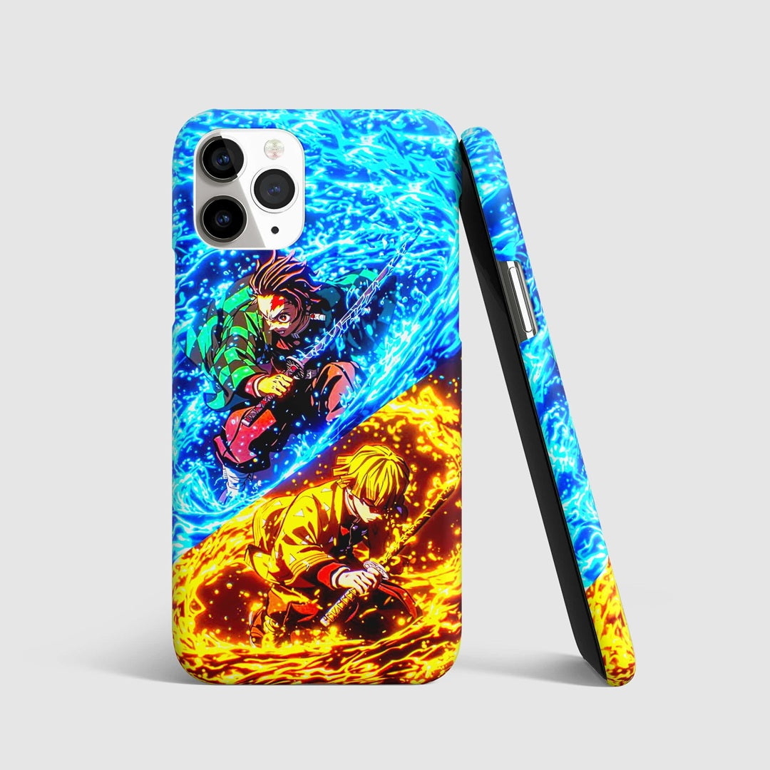 Zenitsu x Tanjiro Phone Cover front artwork design