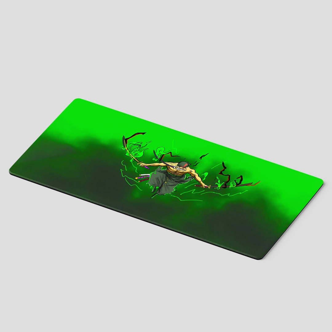One Piece Zoro Three Sword Style desk mat for fans