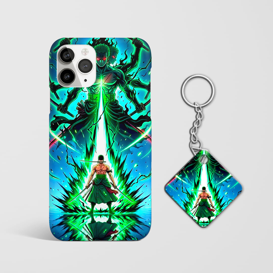 Roronoa Zoro Asura One Piece phone case with Keychain