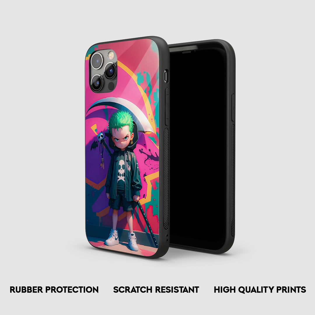 Side view of Zoro Ghibli Silicone Case with snug fit and smooth cutouts.
