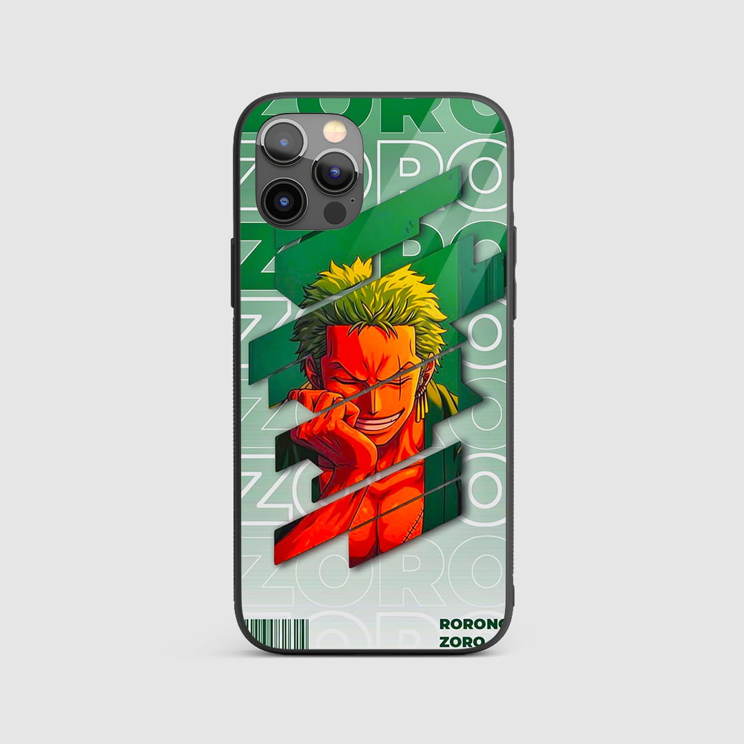 Zoro green aura minimal silicone armored phone case