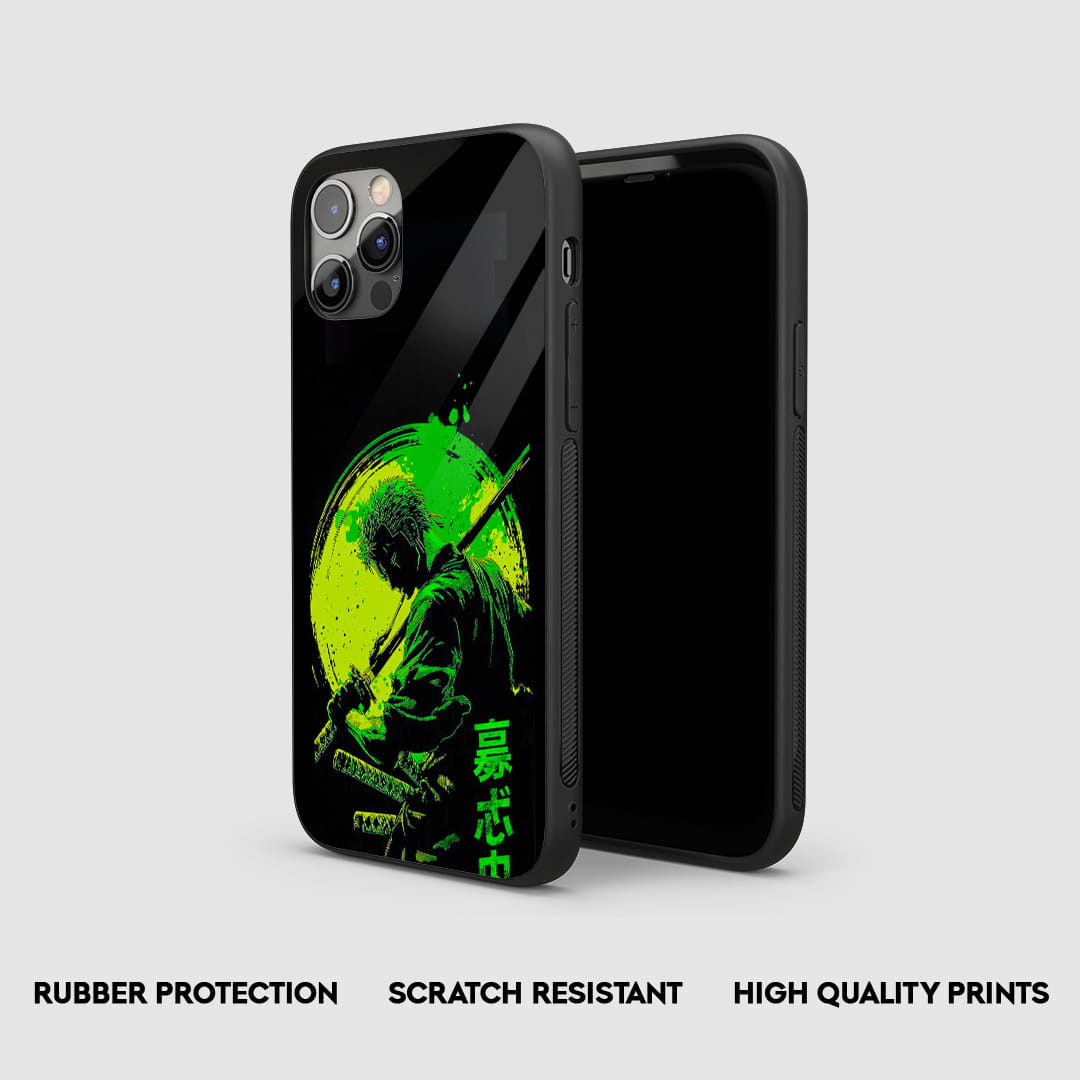 One Piece Zoro neon anime mobile cover