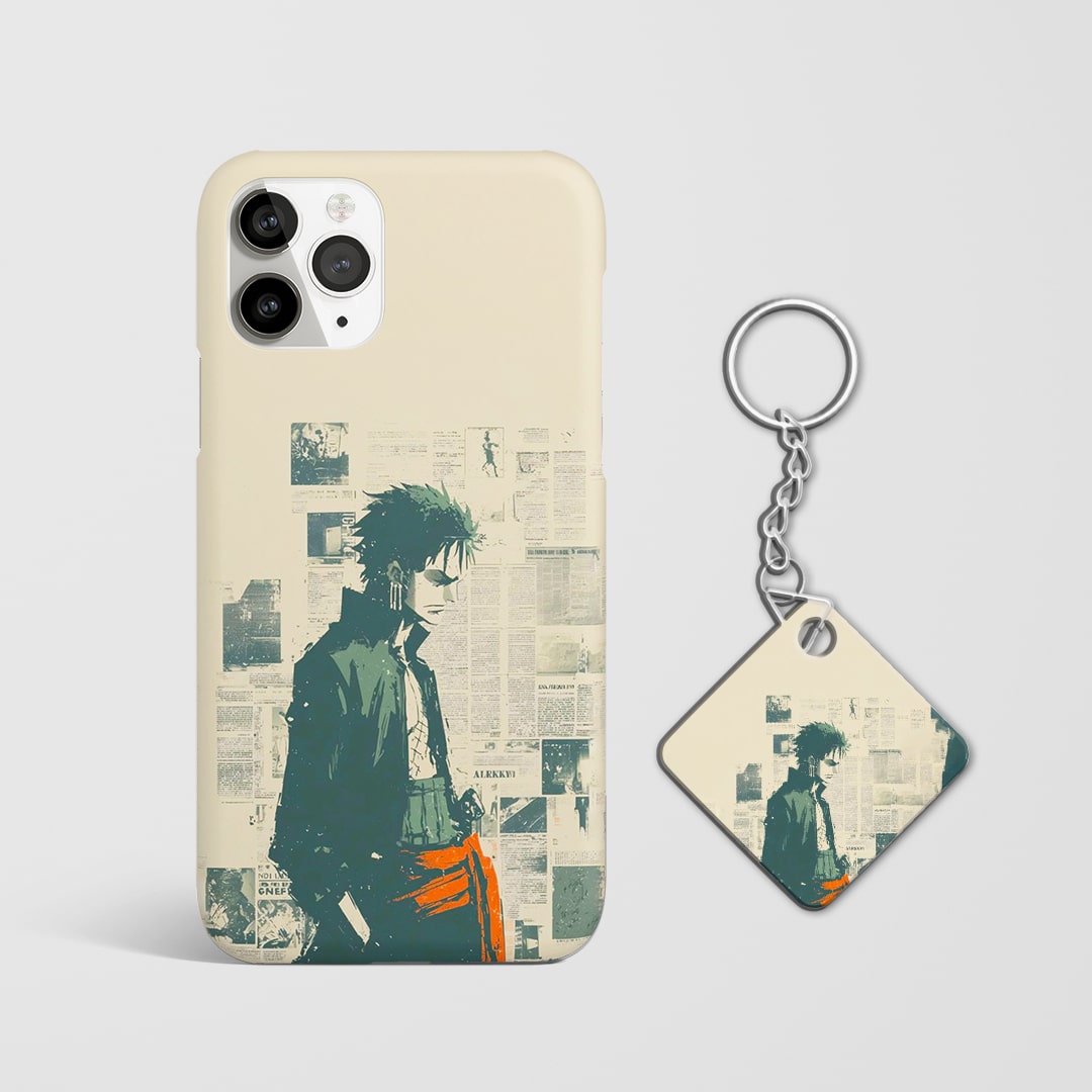 Zoro Reportage Style Printed Phone Cover with Keychain