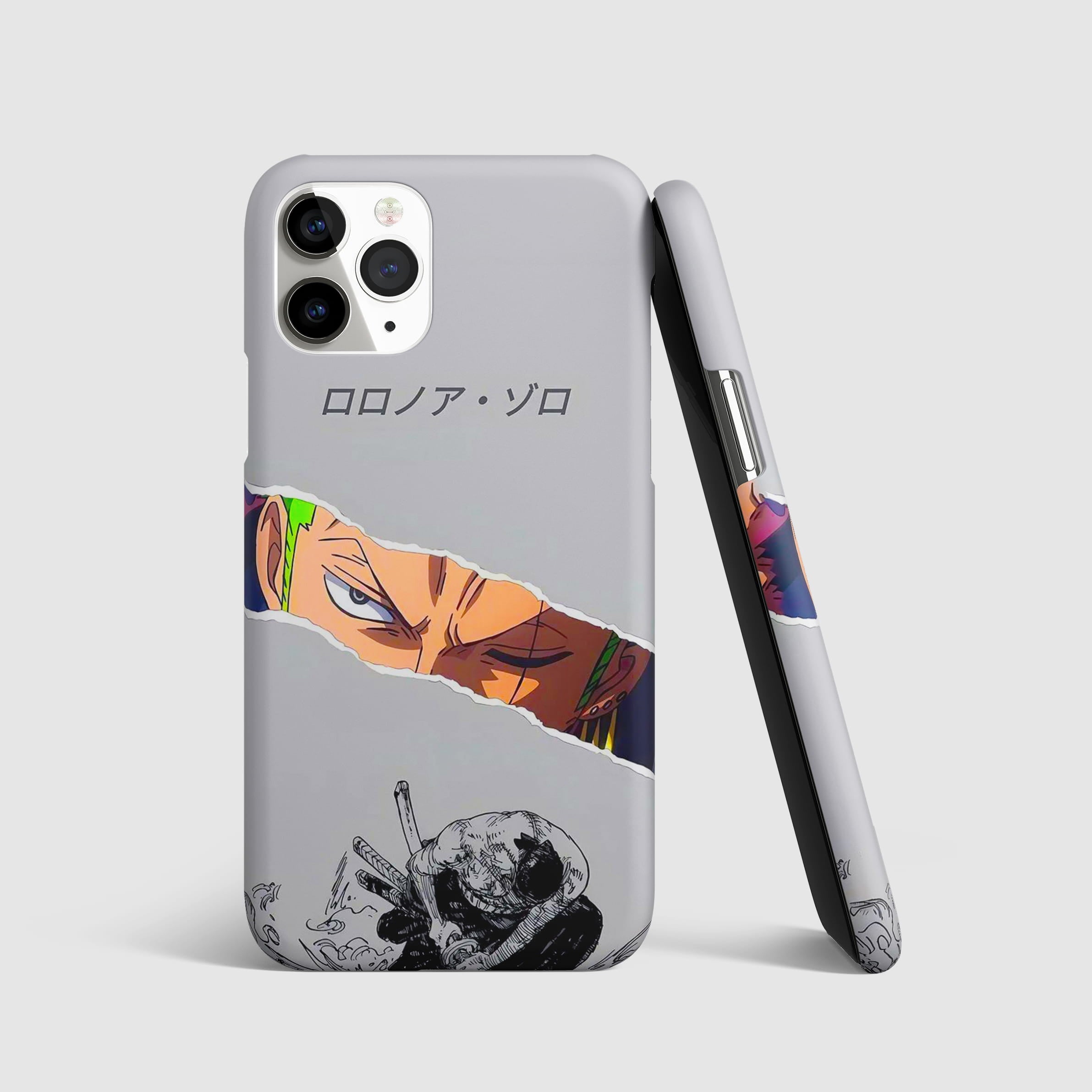 Zoro split art minimal anime phone cover design