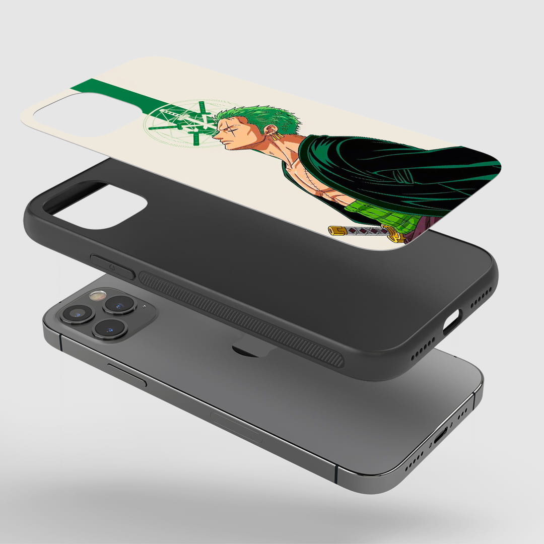 Durable anime armor case featuring Roronoa Zoro