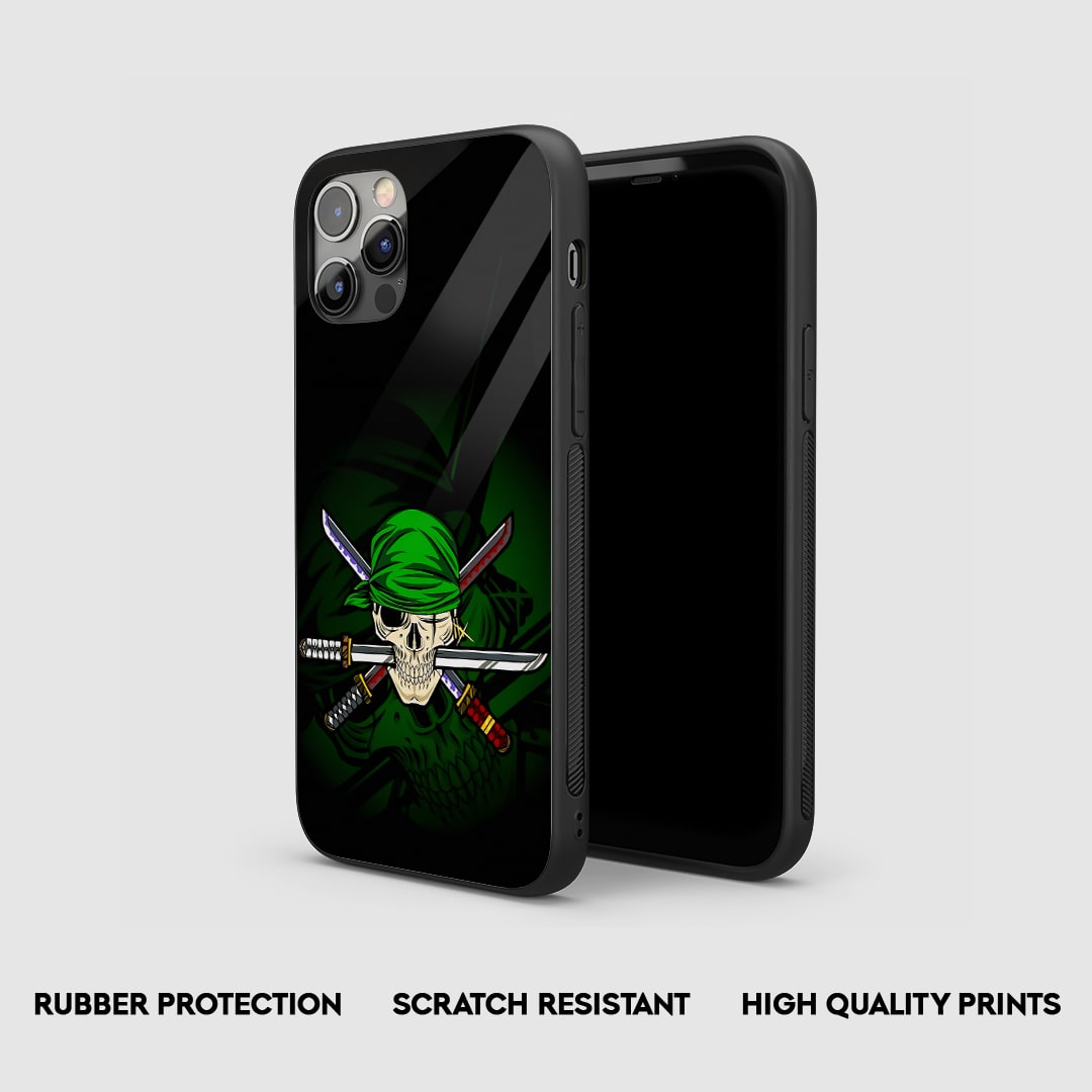 Side view of Zoro Symbol Silicone Case with snug fit and button cutouts.