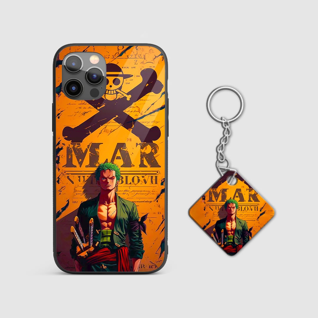 Zoro Wanted Artwork Armored Mobile Back Cover with Keychain
