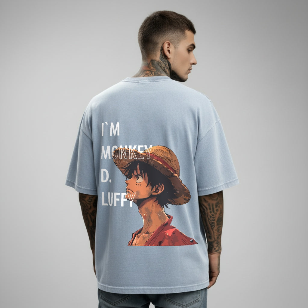 One Piece Luffy Name Oversized T-shirt