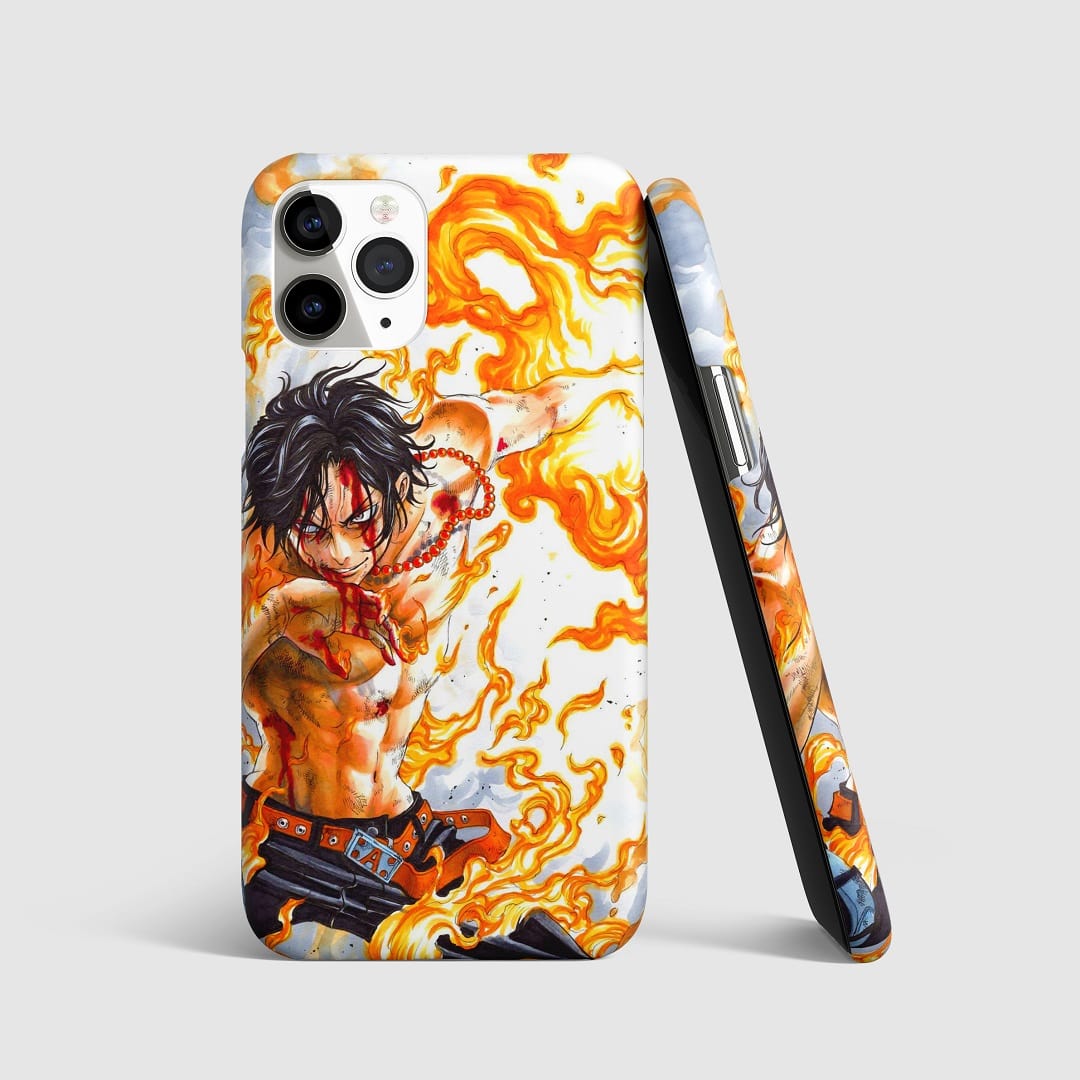 Fire Fist Ace Phone Cover with 3D matte finish featuring Ace from One Piece.