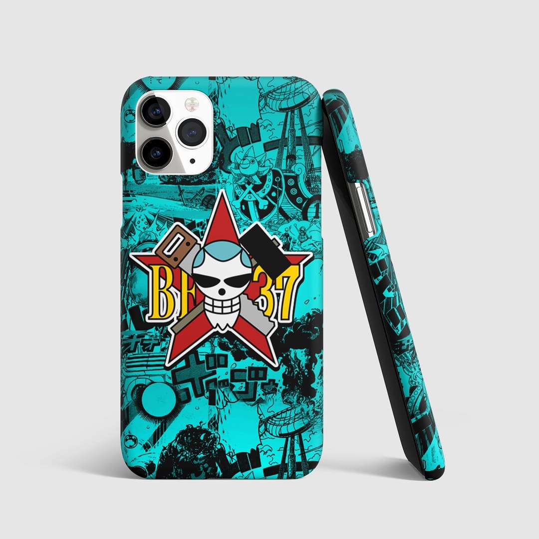 Franky Symbol Design Phone Cover with 3D matte finish featuring Franky's iconic symbol from One Piece.