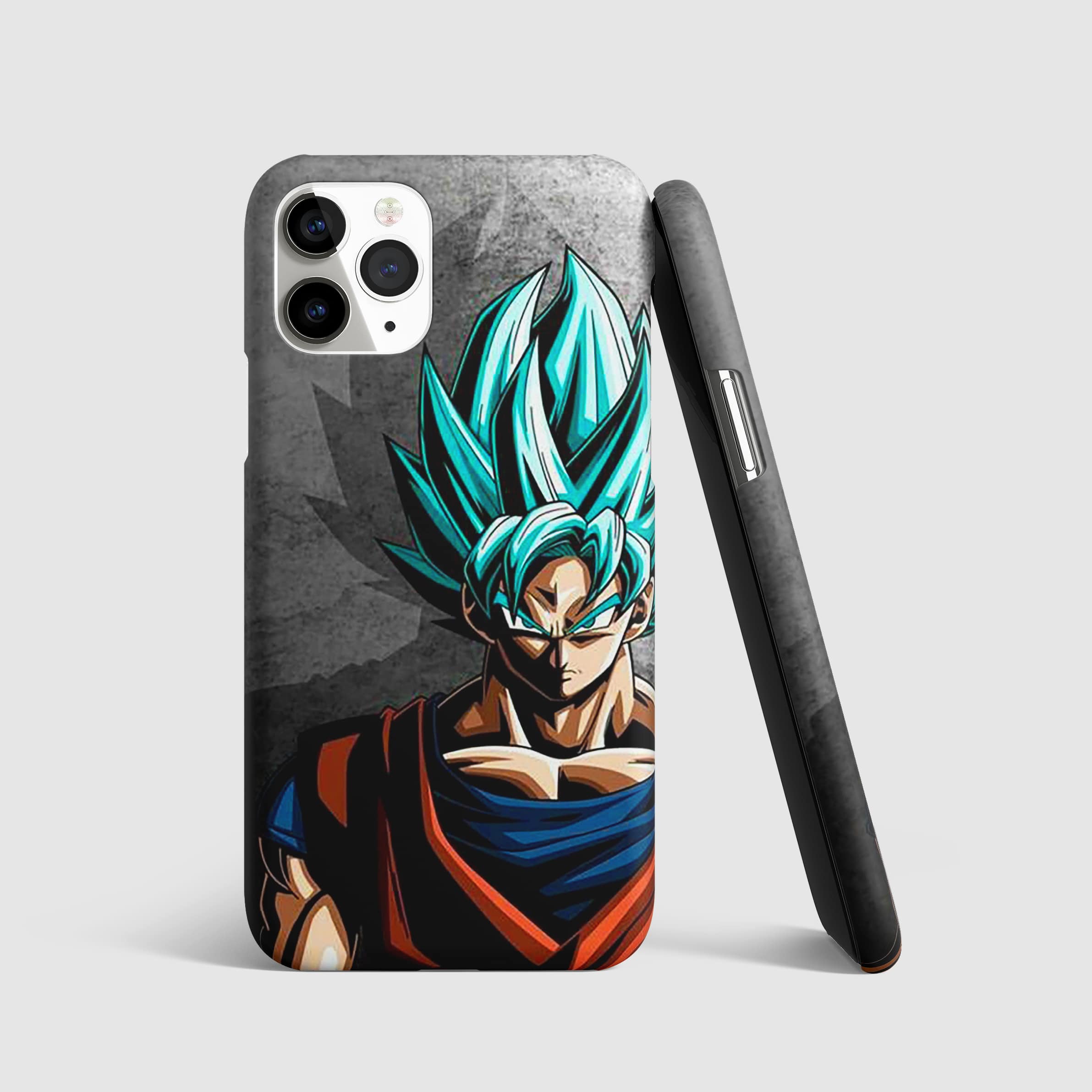 Goku in Super Saiyan form on a dynamic phone cover.