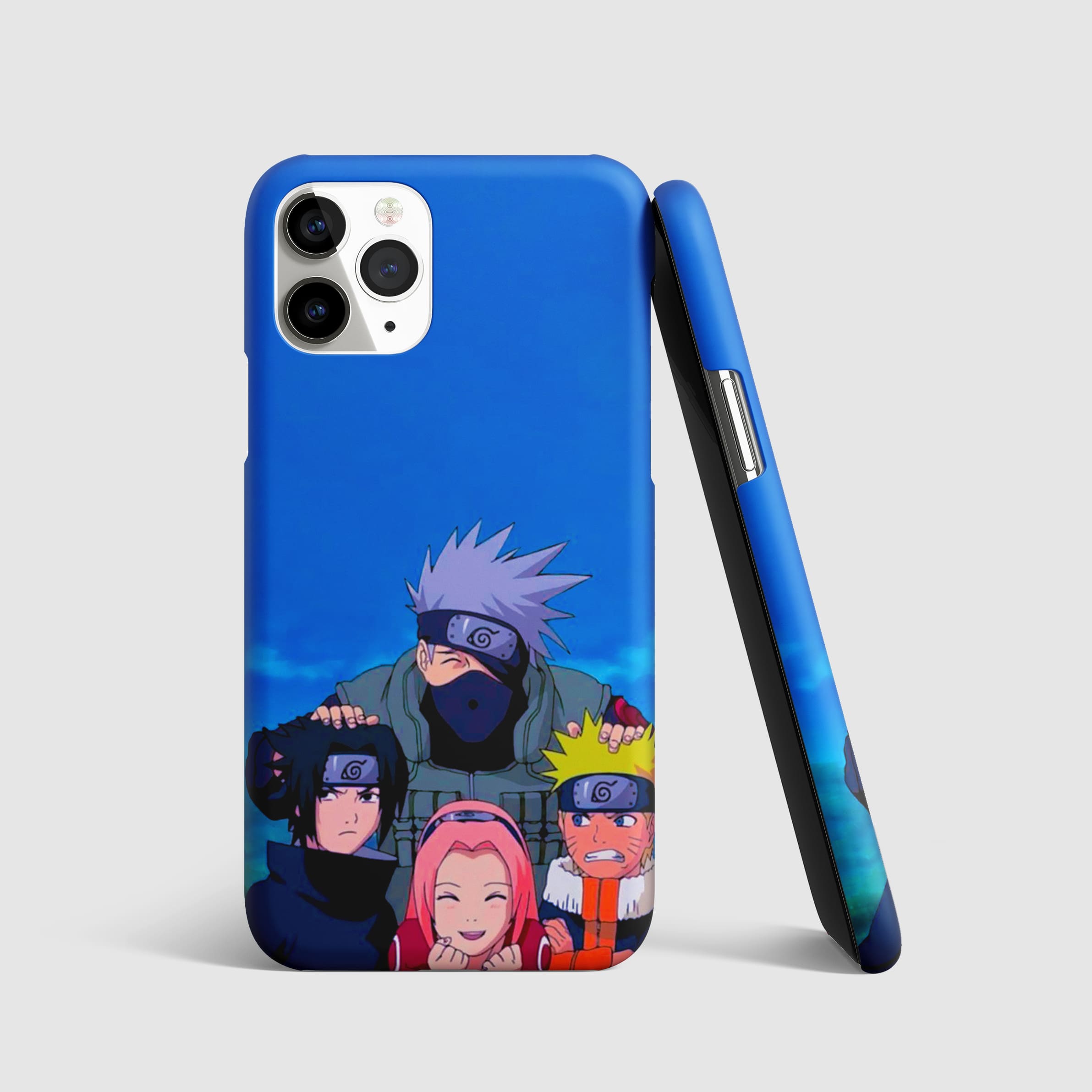 Kakashi Team Phone Cover with 3D matte finish, featuring the iconic Kakashi Hatake and Team 7 design.