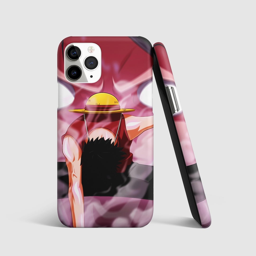 Monkey D Luffy Gear Phone Cover with 3D matte finish featuring Luffy in Gear mode.