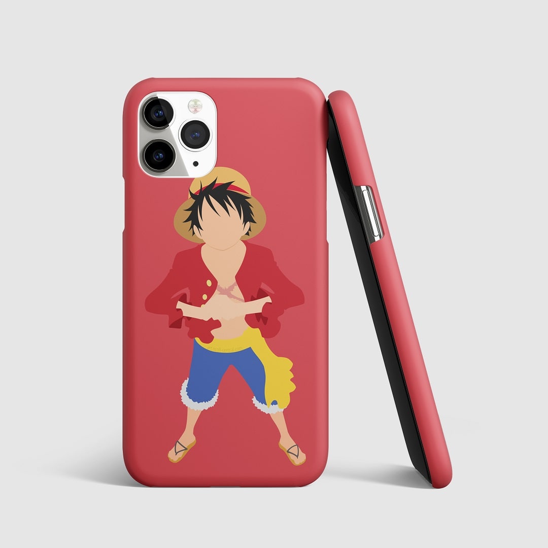 Monkey D Luffy Red Phone Cover with vibrant 3D matte design.