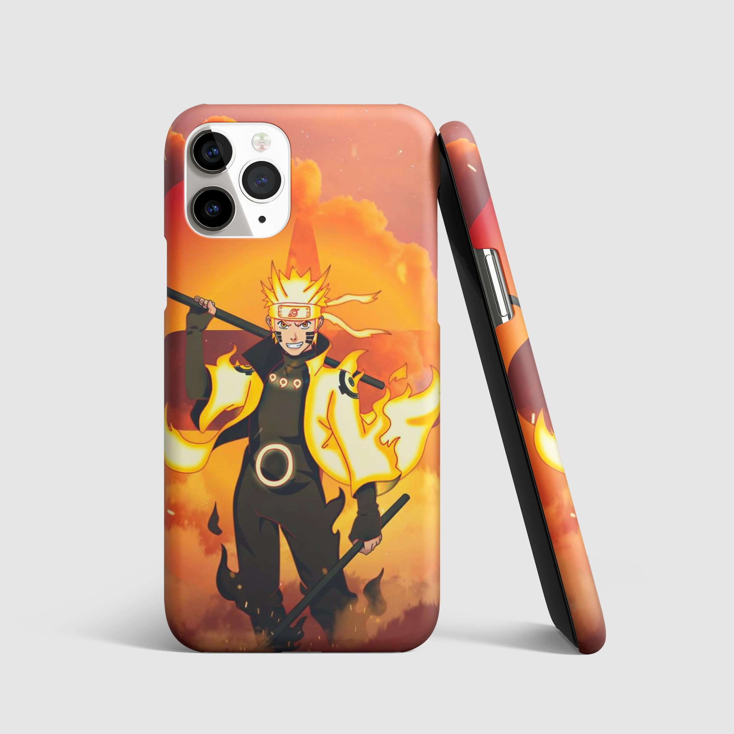 Naruto Chakra Phone Cover with 3D matte finish, featuring the iconic chakra design.