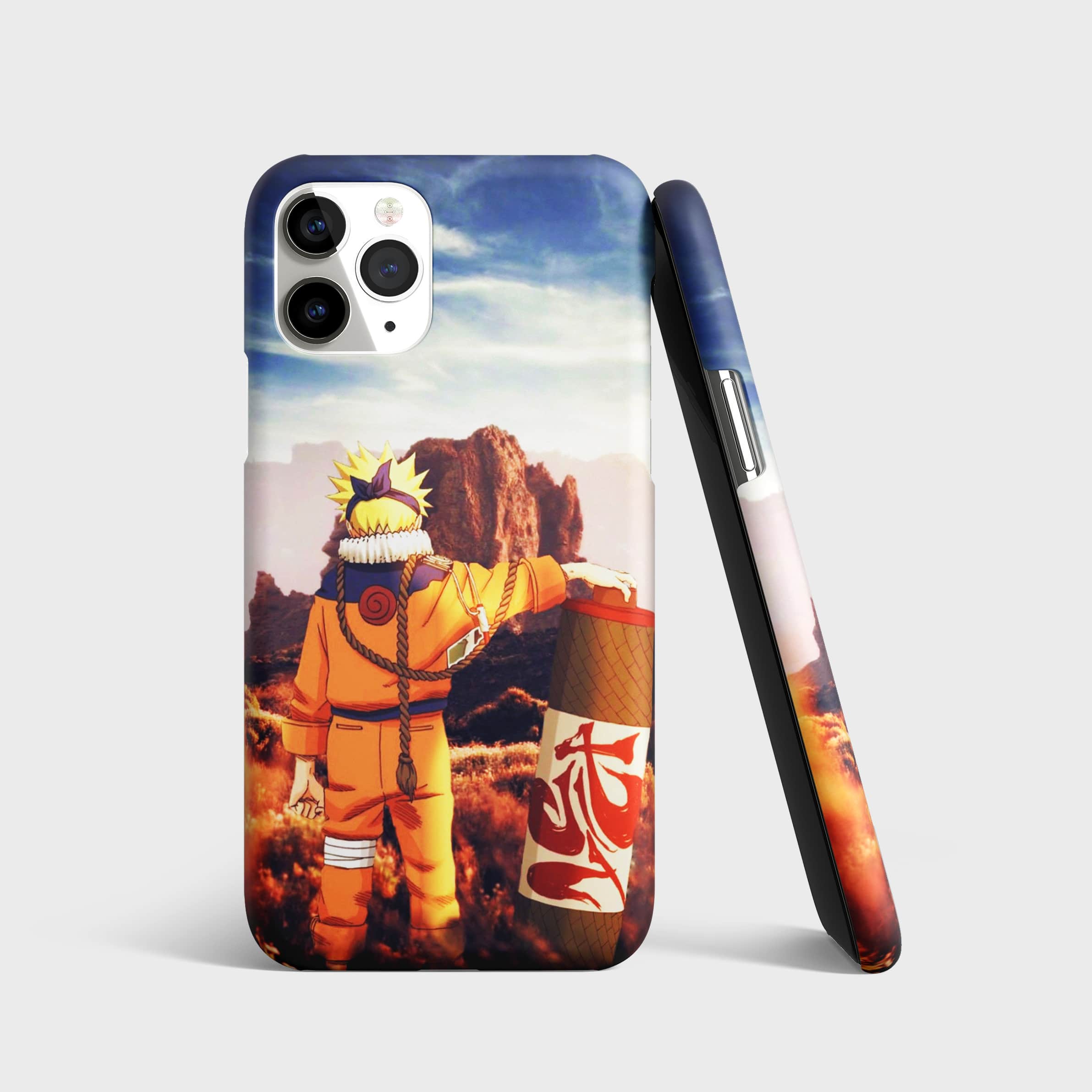 Naruto Scroll Phone Cover with 3D matte finish, featuring iconic scroll design.