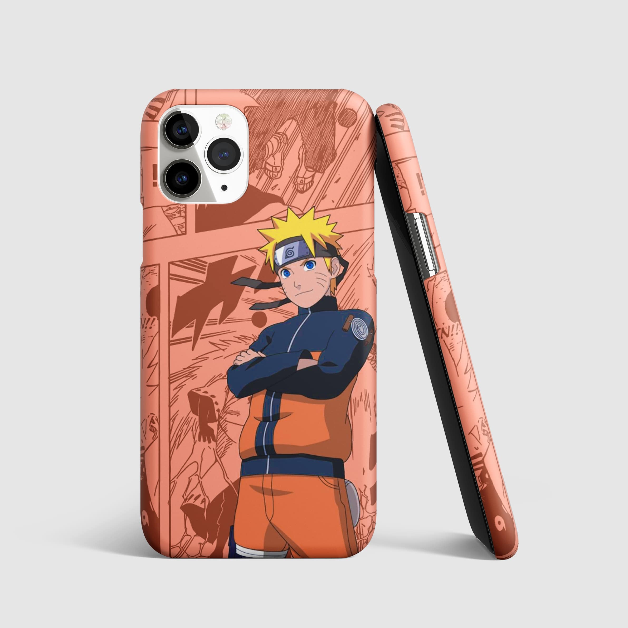 Naruto Uzumaki Manga Phone Cover with 3D matte finish, featuring detailed manga design.