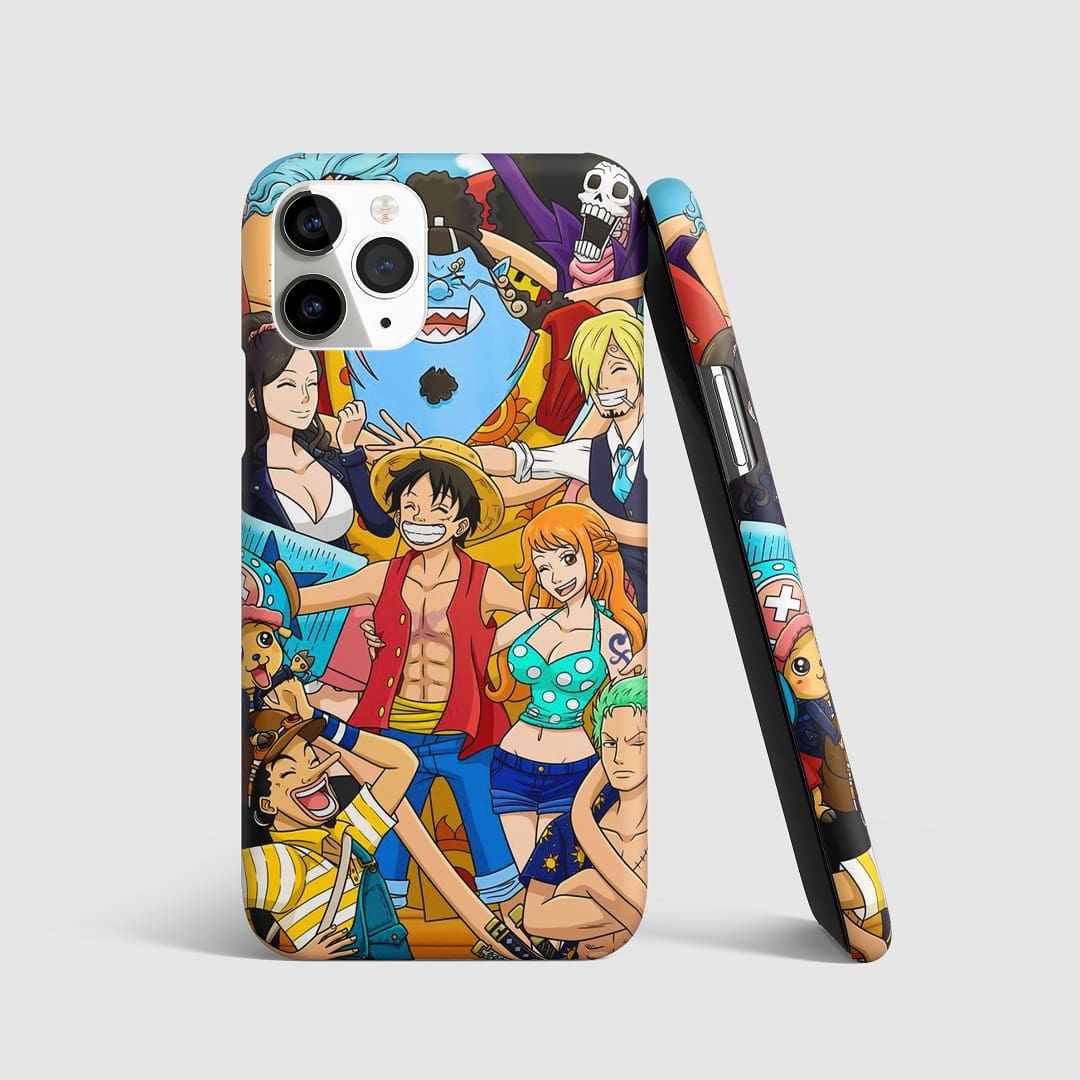 One Piece Straw Hat Crew Phone Cover with 3D matte finish design.