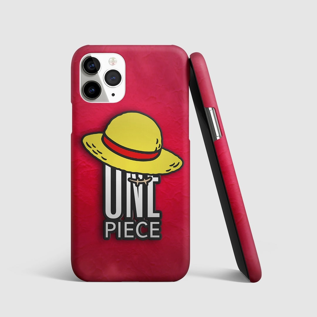 One Piece Straw Hat Phone Cover with 3D matte finish design.
